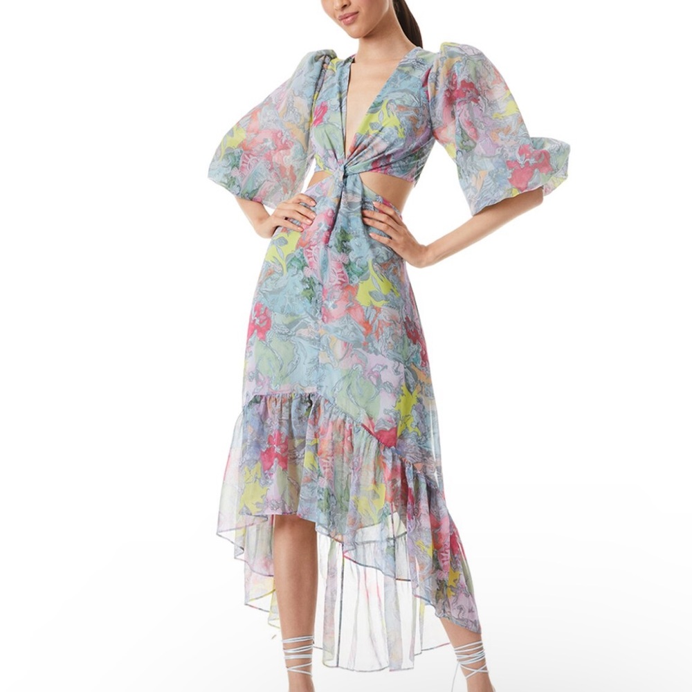 Alice + Olivia Katia Twist Maxi Dress
